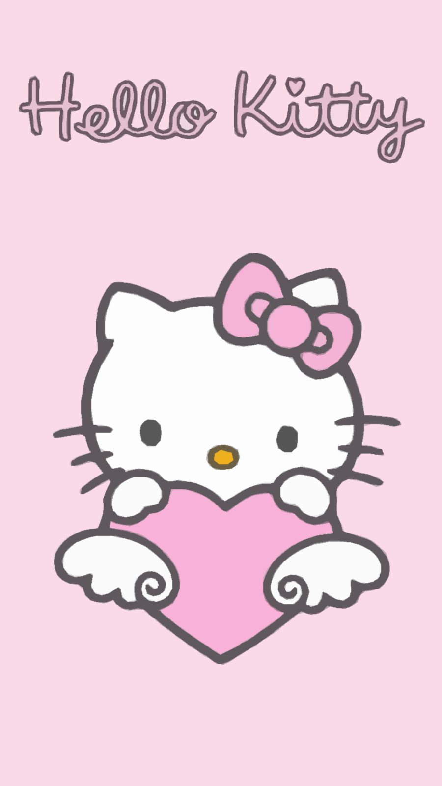 Hello kitty with wings and a heart - Hello Kitty