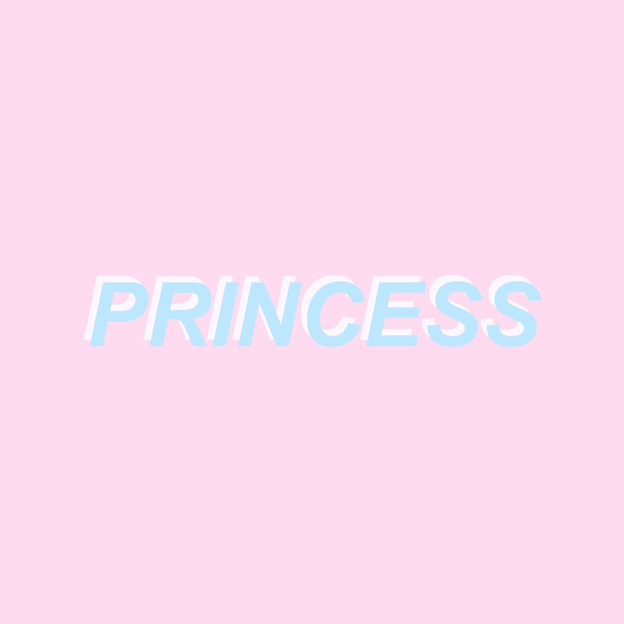 The word princess in baby blue and pink - Princess, baby