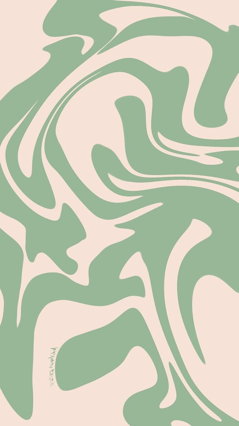 A green and white abstract design - Sage green