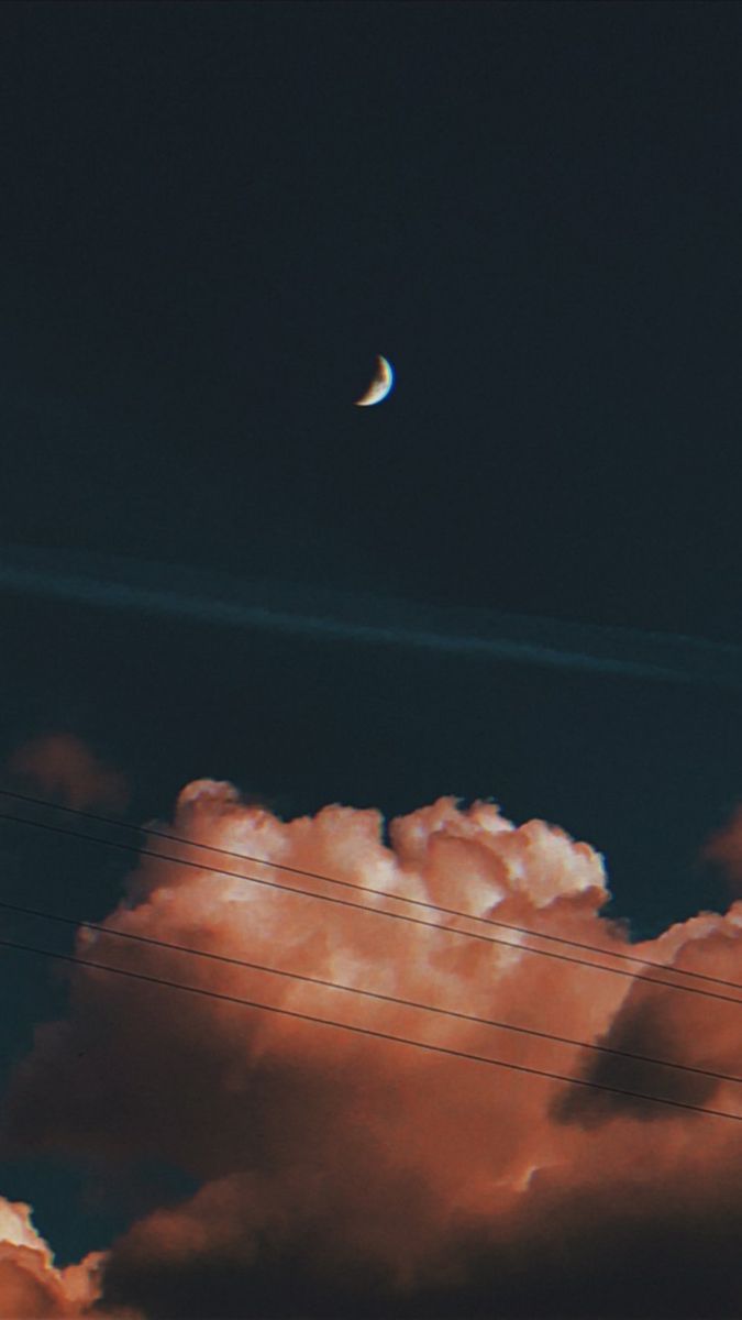 Aesthetic moon in the sky wallpaper - Moon, cloud