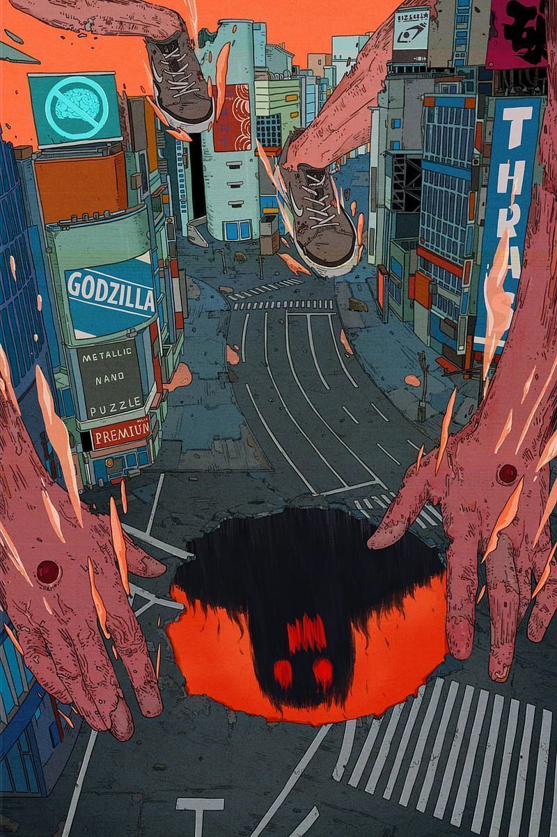 cyberpunk, red, HD phone wallpaper