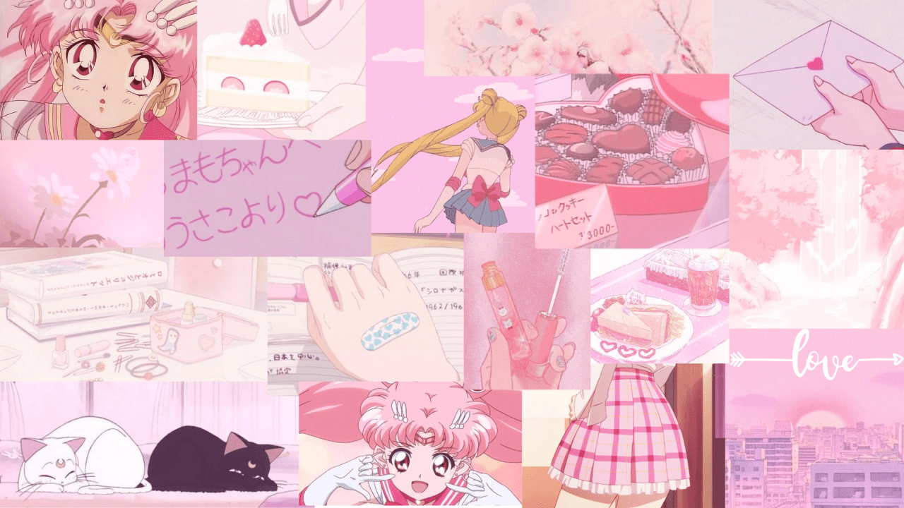 Sailor moon aesthetic wallpaper by sailor moon aesthetic wallpaper - Soft pink, pink anime