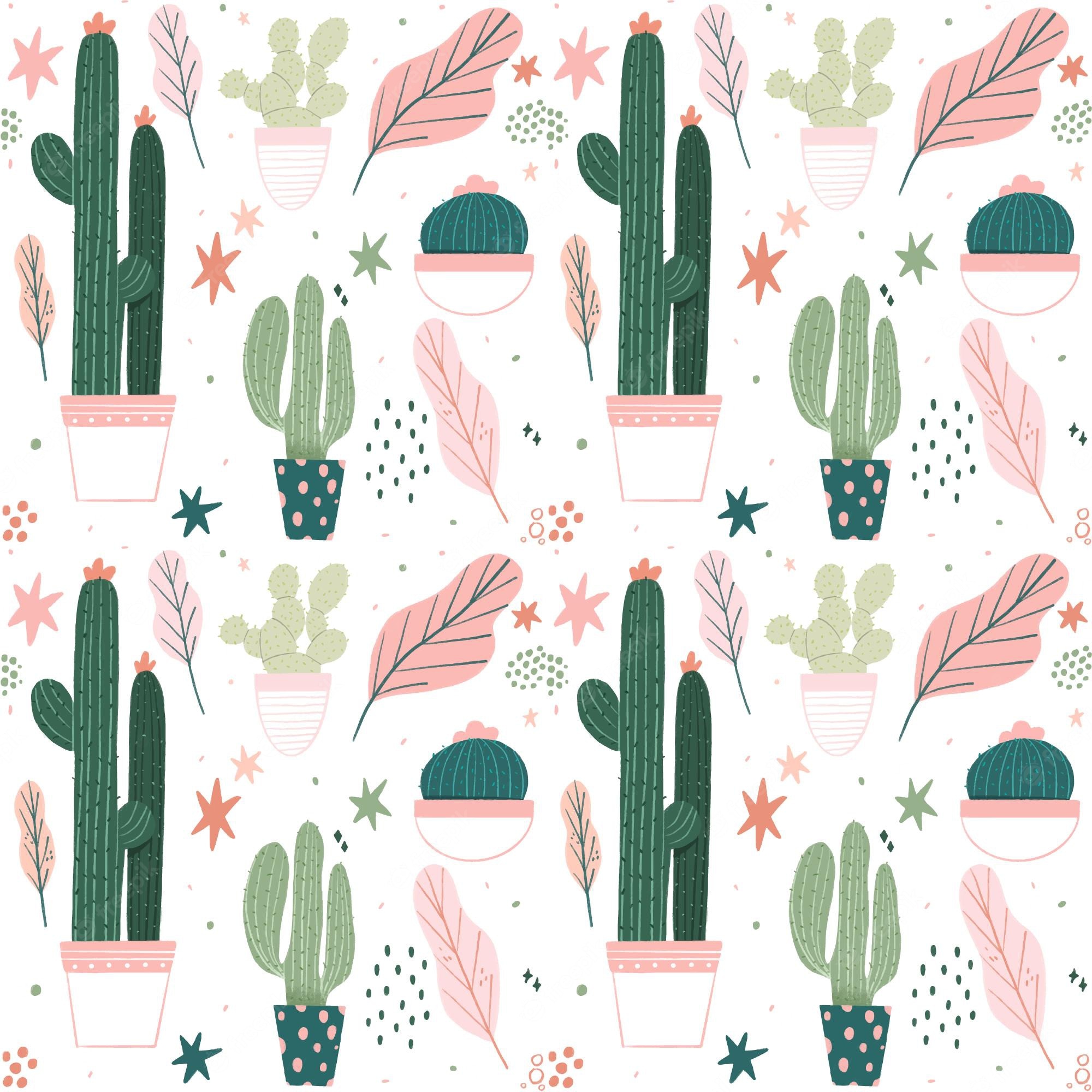 Cactus wallpaper Vectors & Illustrations for Free Download