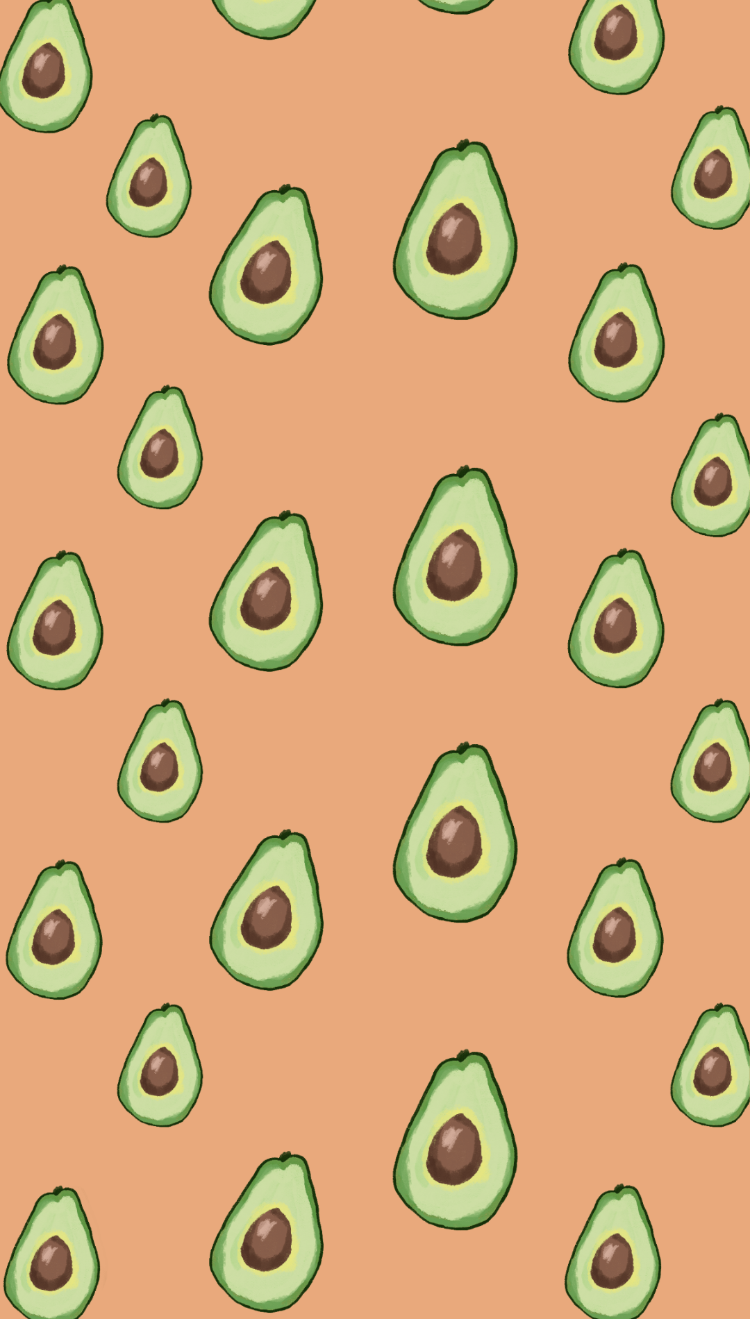 A pattern of avocados on a pink background - Avocado