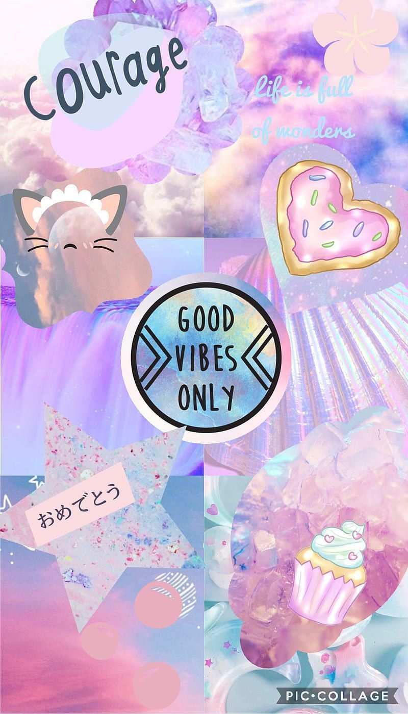 PasteL aesthetic, blue, cute, good vibes only, kawaii, mermaid, pastel rainbow, HD phone wallpaper