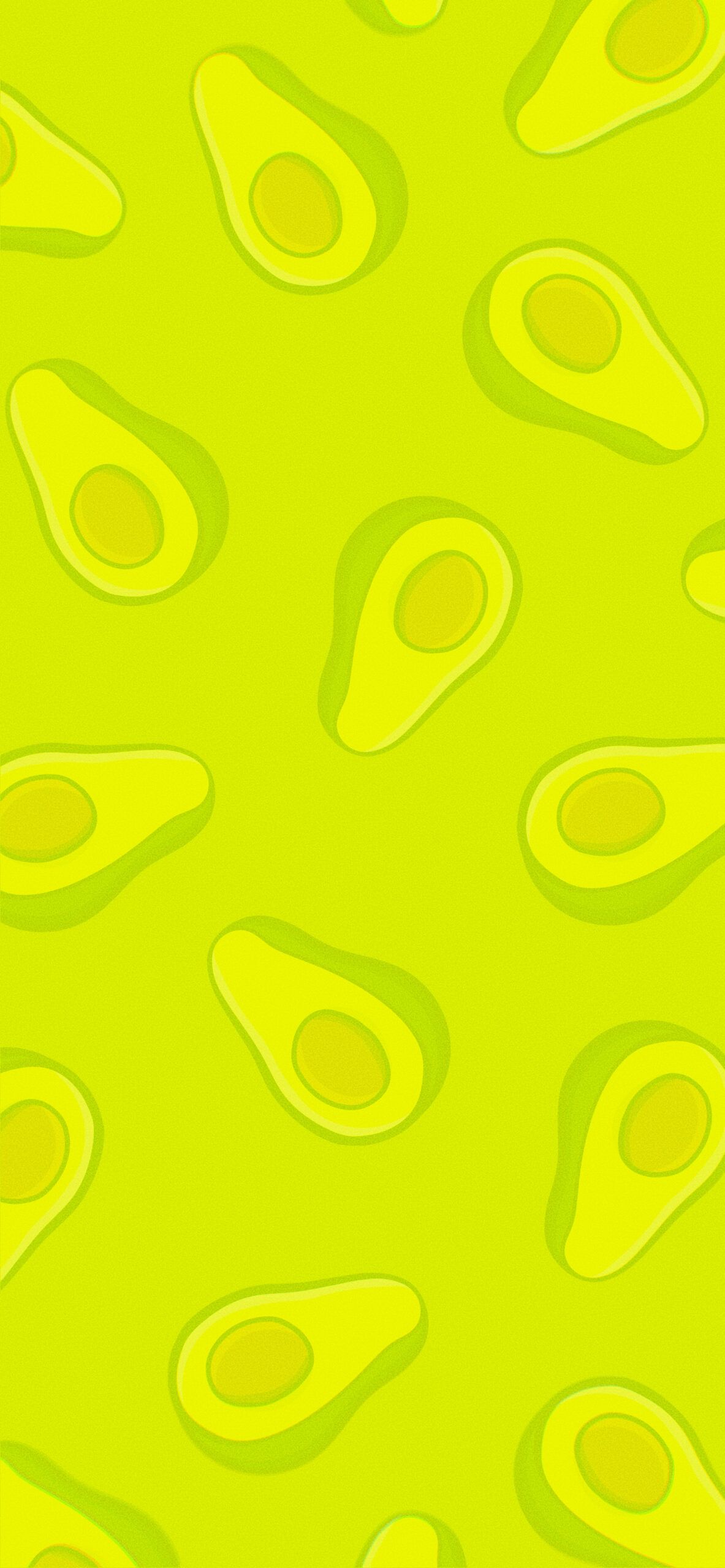 A pattern of avocado slices on green background - Avocado