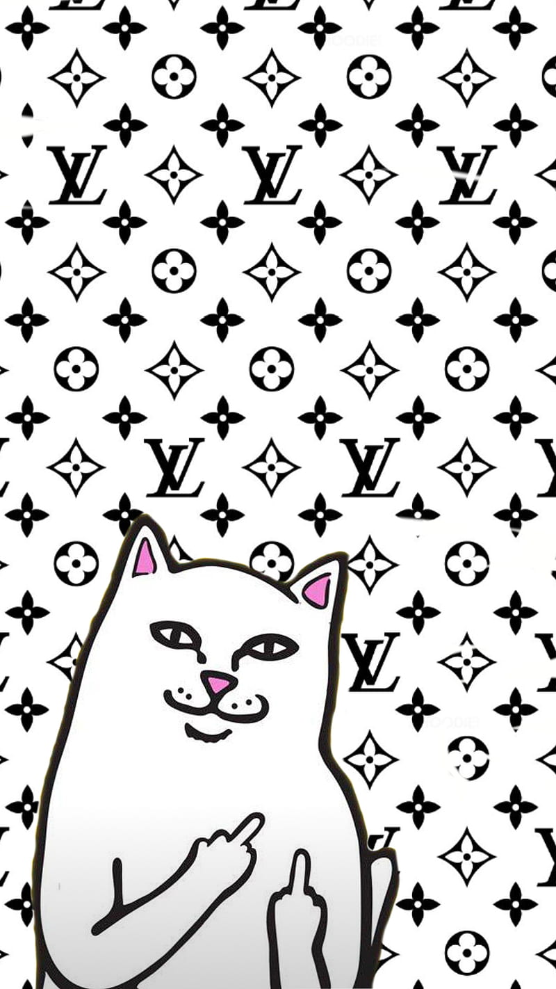 HD louis vuitton white wallpaper