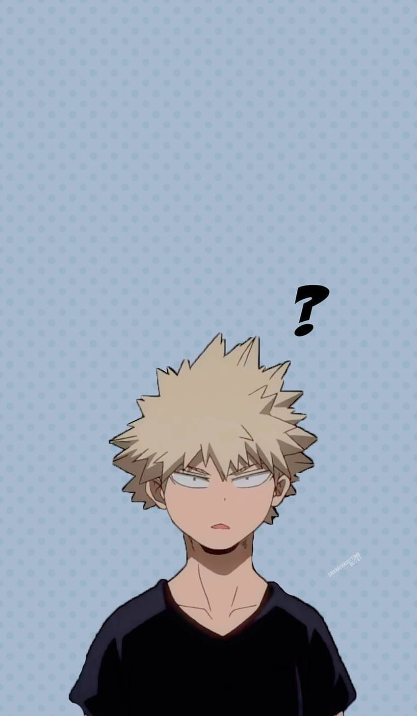A man with blonde hair is looking at something - My Hero Academia