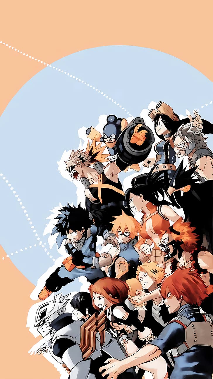 Anime characters are standing on top of each other - My Hero Academia