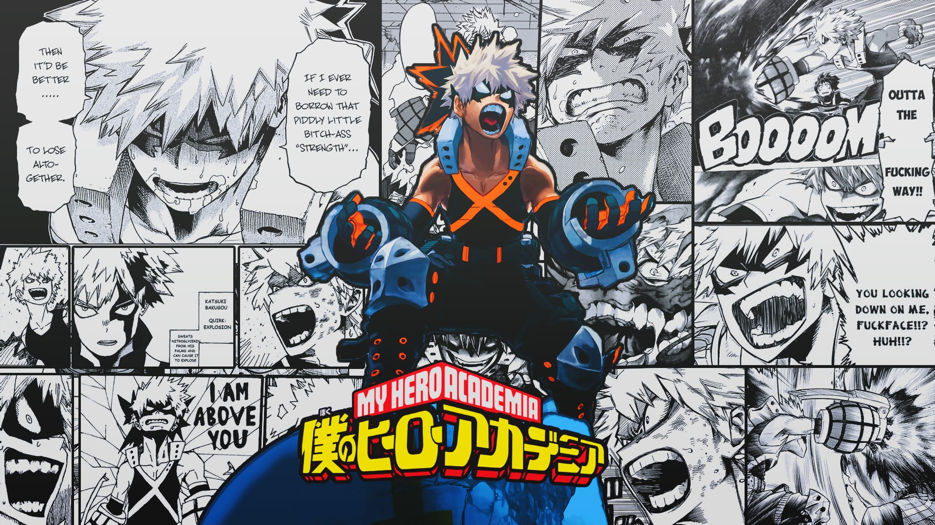 A wallpaper of the manga character with many different characters - My Hero Academia