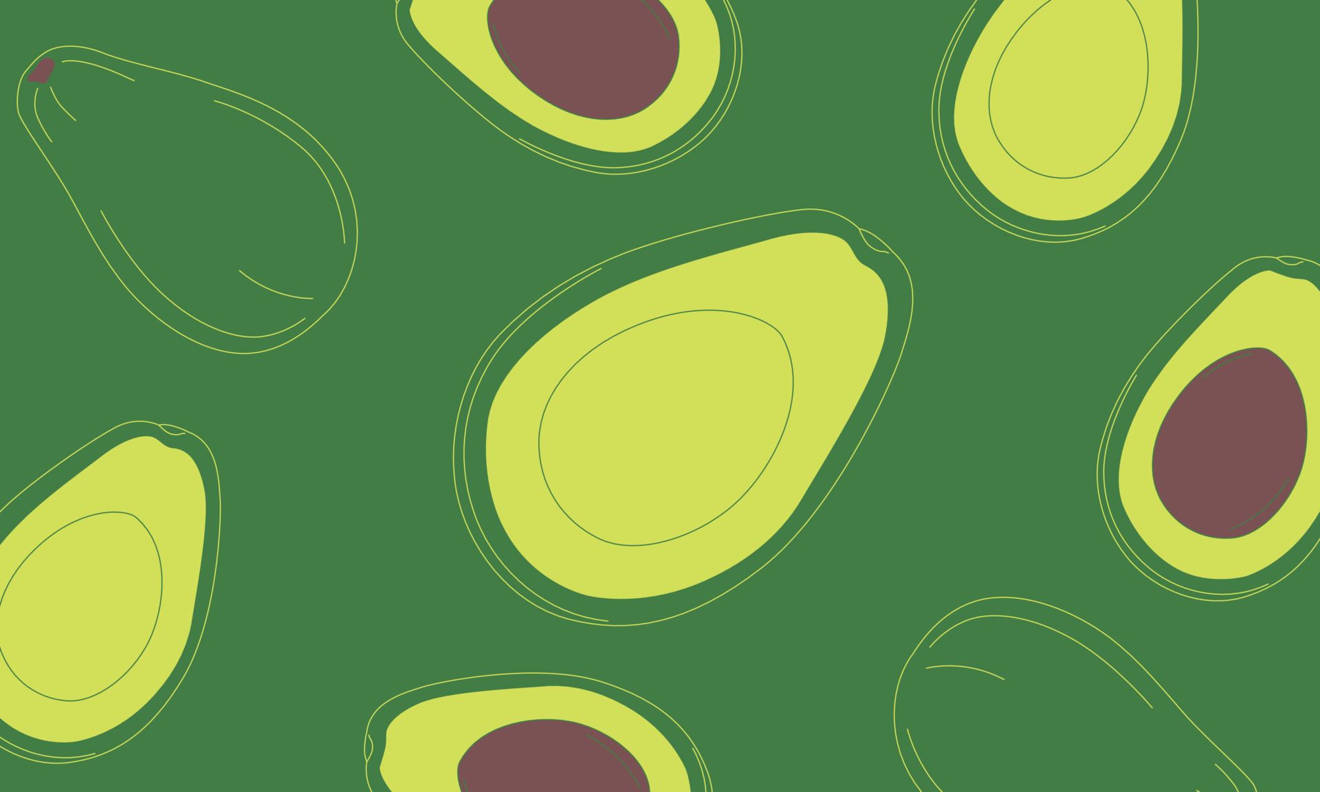 Illustration Of Easy To Draw Avocado. Isolate Background