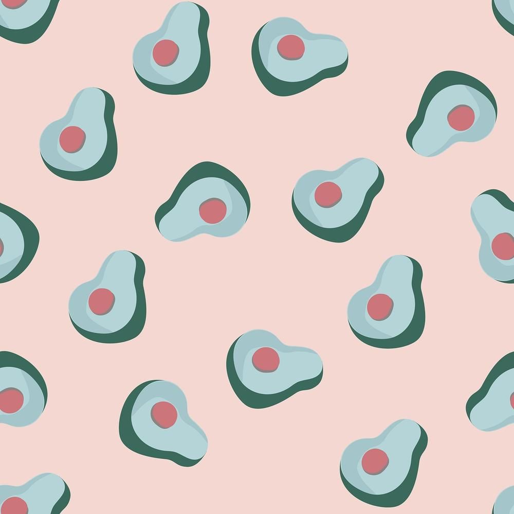 Avocado Pattern Wallpaper Illustration Image Wallpaper