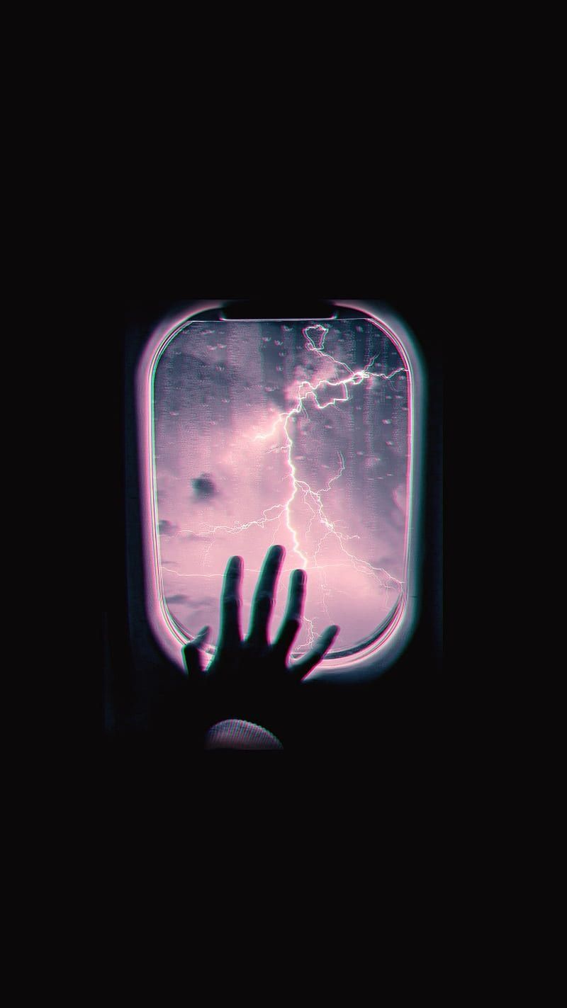 Aesthetic Lightning, glitch, hand, HD phone wallpaper