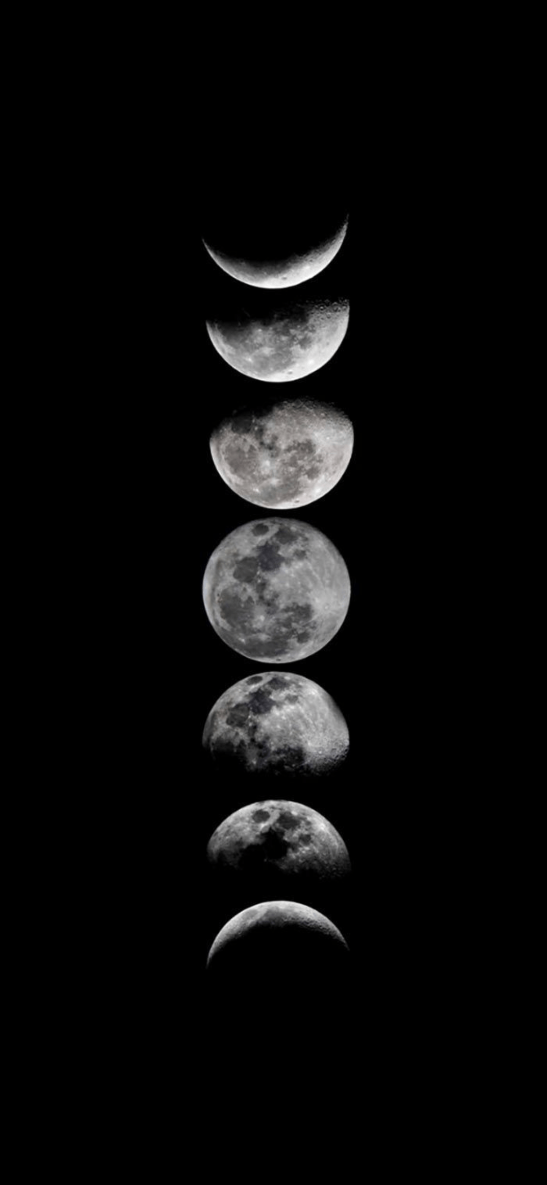 Moon phase. Dark wallpaper, Moon phases, Moon