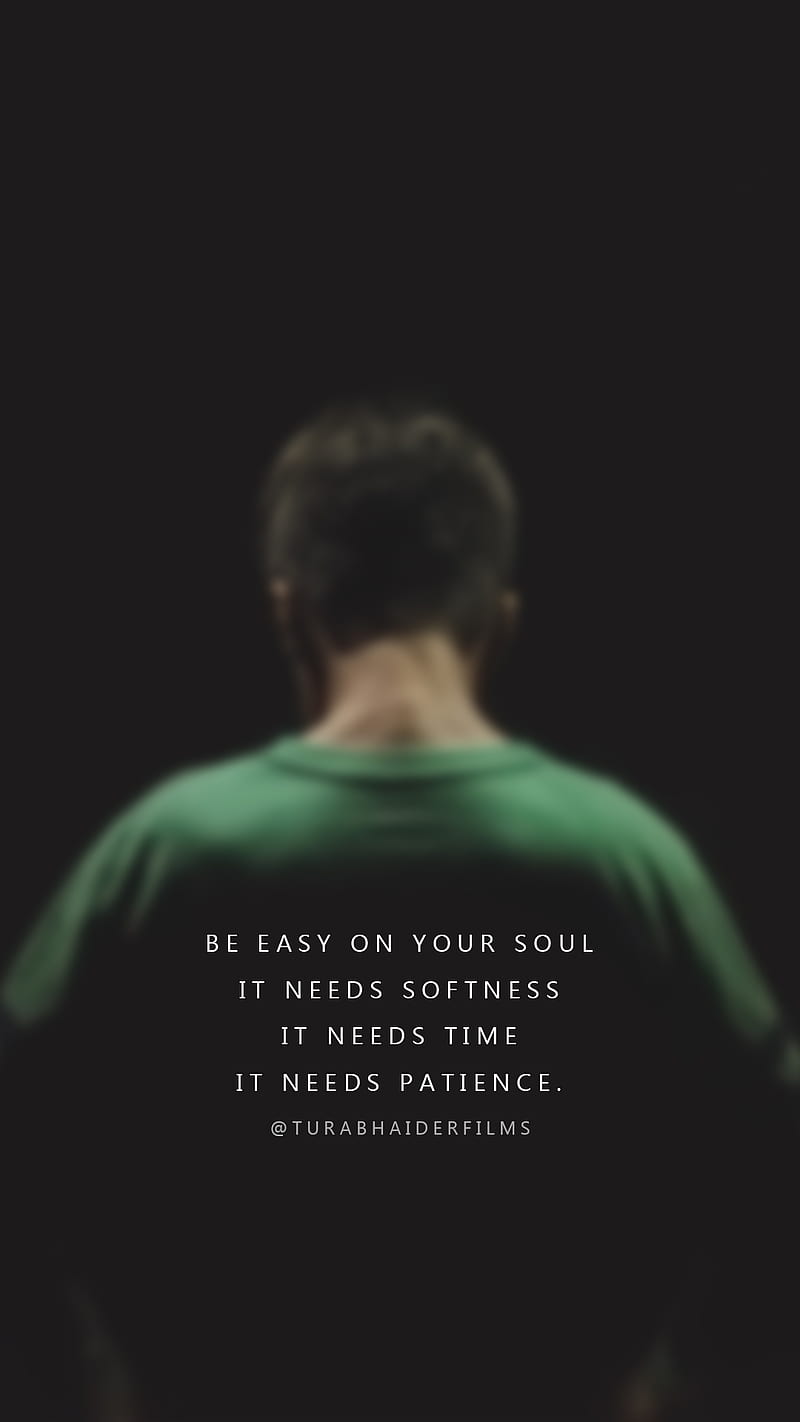 Be easy on your soul, aesthetic, black, dark, give, motivation, never, HD phone wallpaper