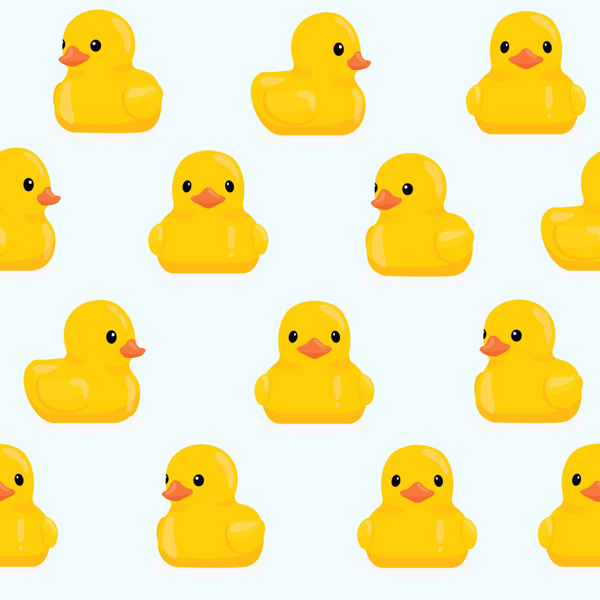 A pattern of yellow ducks on blue background - Duck