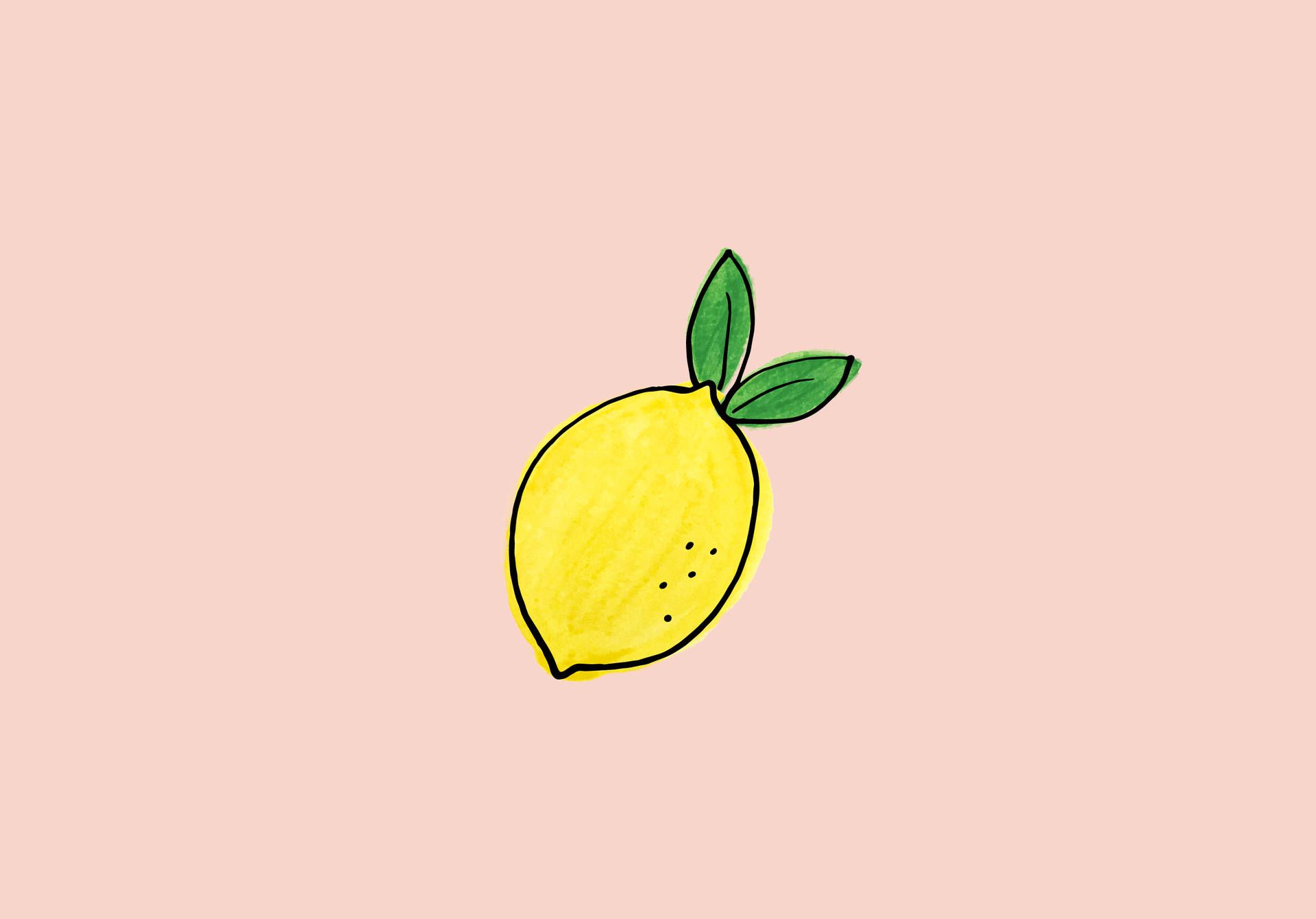 A lemon on pink background - Lemon, fruit