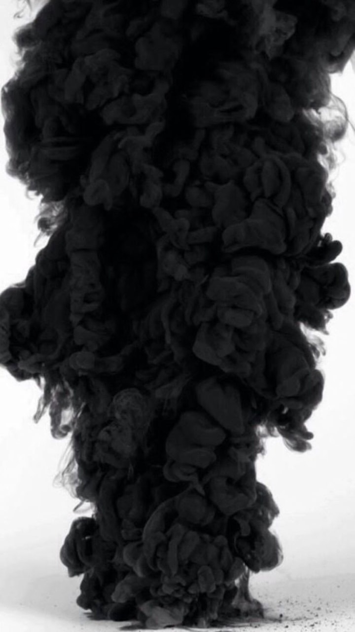 Black smoke rising from a fire extinguisher - Smoke