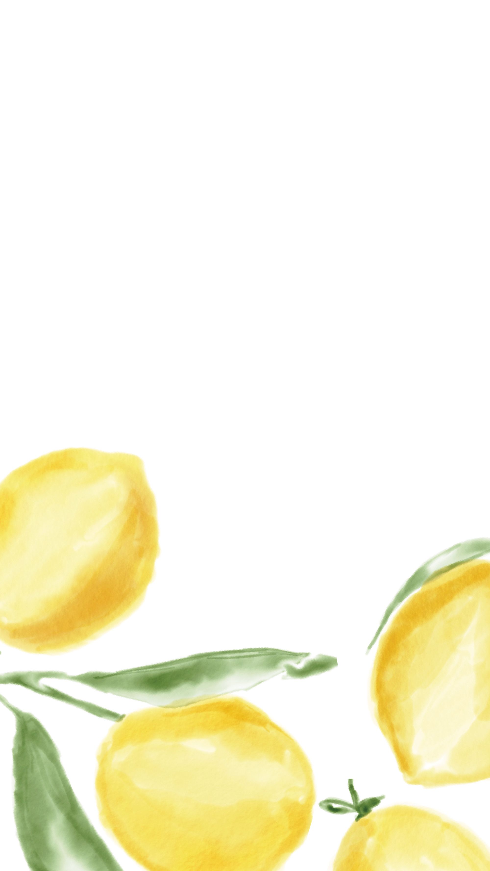 A watercolor painting of lemons and leaves - Lemon