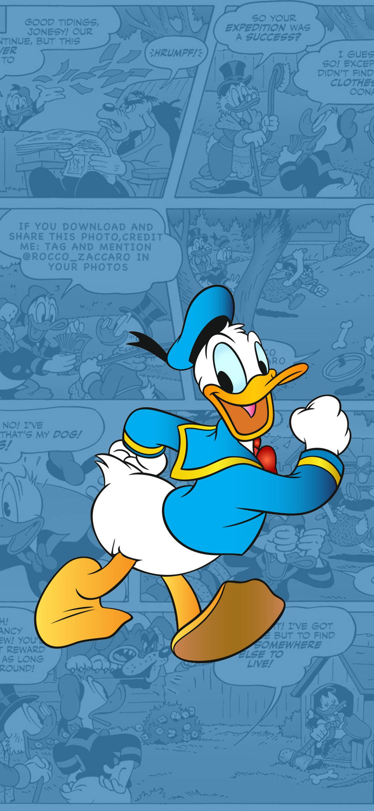 Donald Duck wallpaper for iPhone and Android devices. - Duck