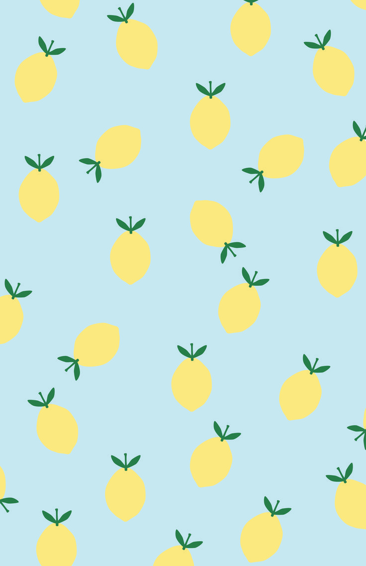 A pattern of lemons on blue background - Lemon