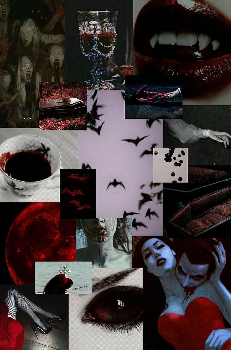 Vampire, aesthetic, bat, blood, damon, dead, death, fangs, salvatore, vampire diaries, HD phone wallpaper
