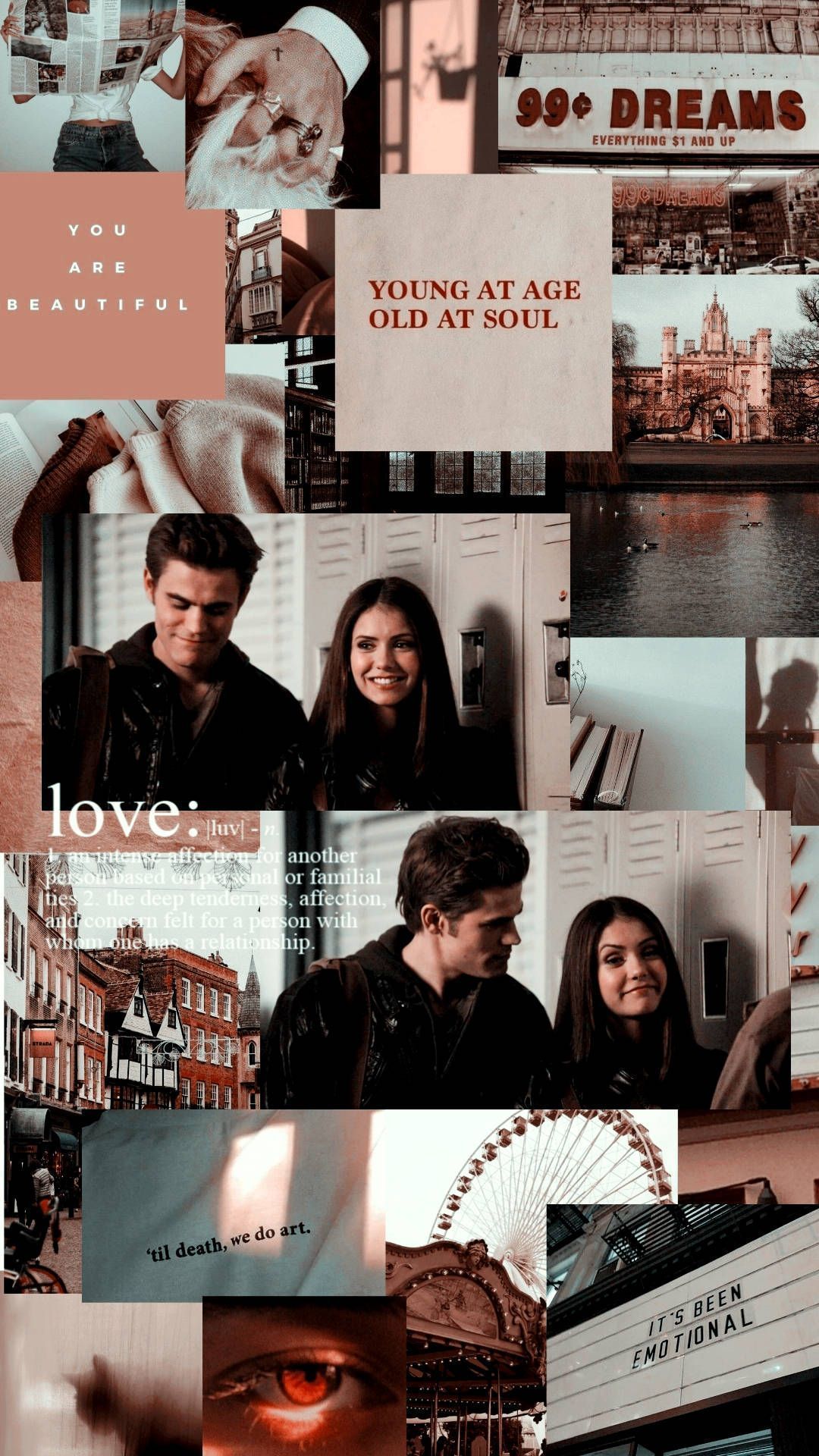 Download Vampire Diaries Stelena Aesthetic Wallpaper