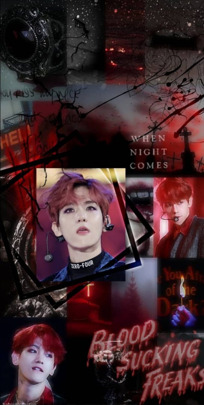 Vampire baekhyun, aesthetic, exo, HD phone wallpaper