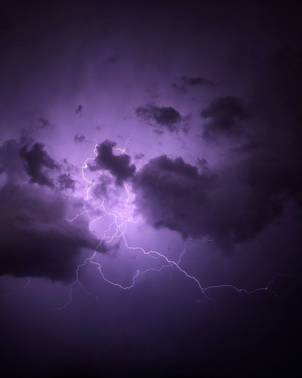 Purple lightning in the sky - Lightning