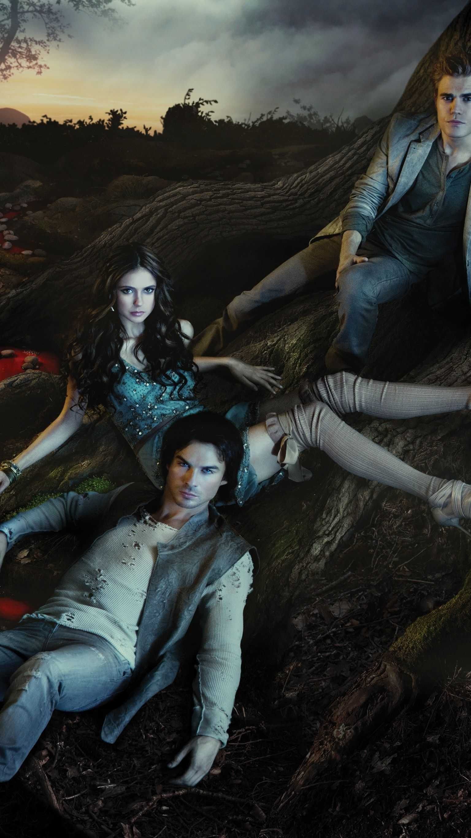 The vampire diaries poster with a group of people - Vampire