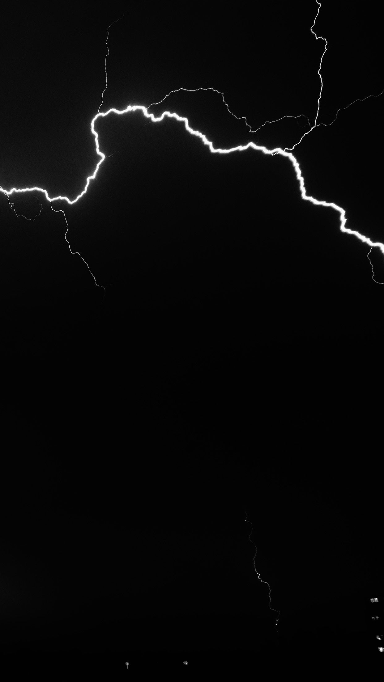iPhone 6 wallpaper. lightening night sky storm nature dark bw
