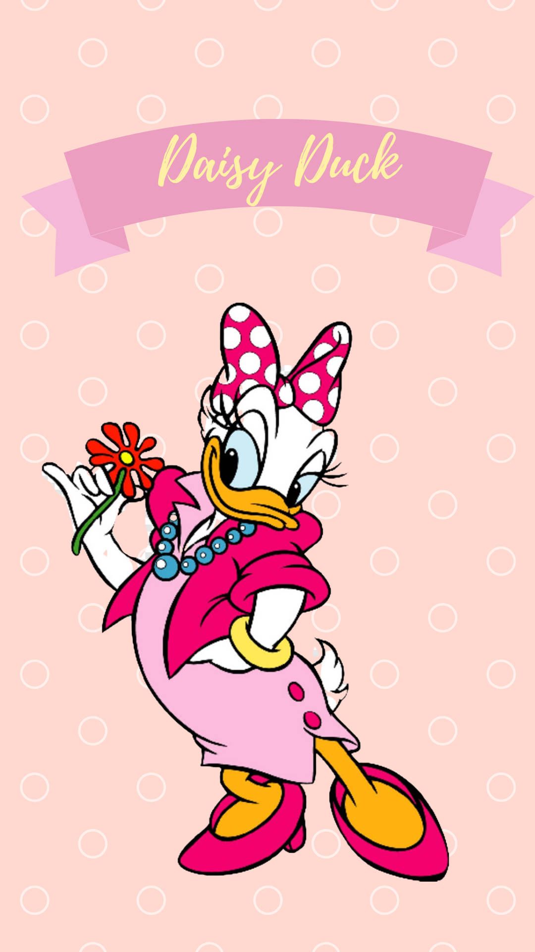 A cartoon of donald duck in pink - Duck