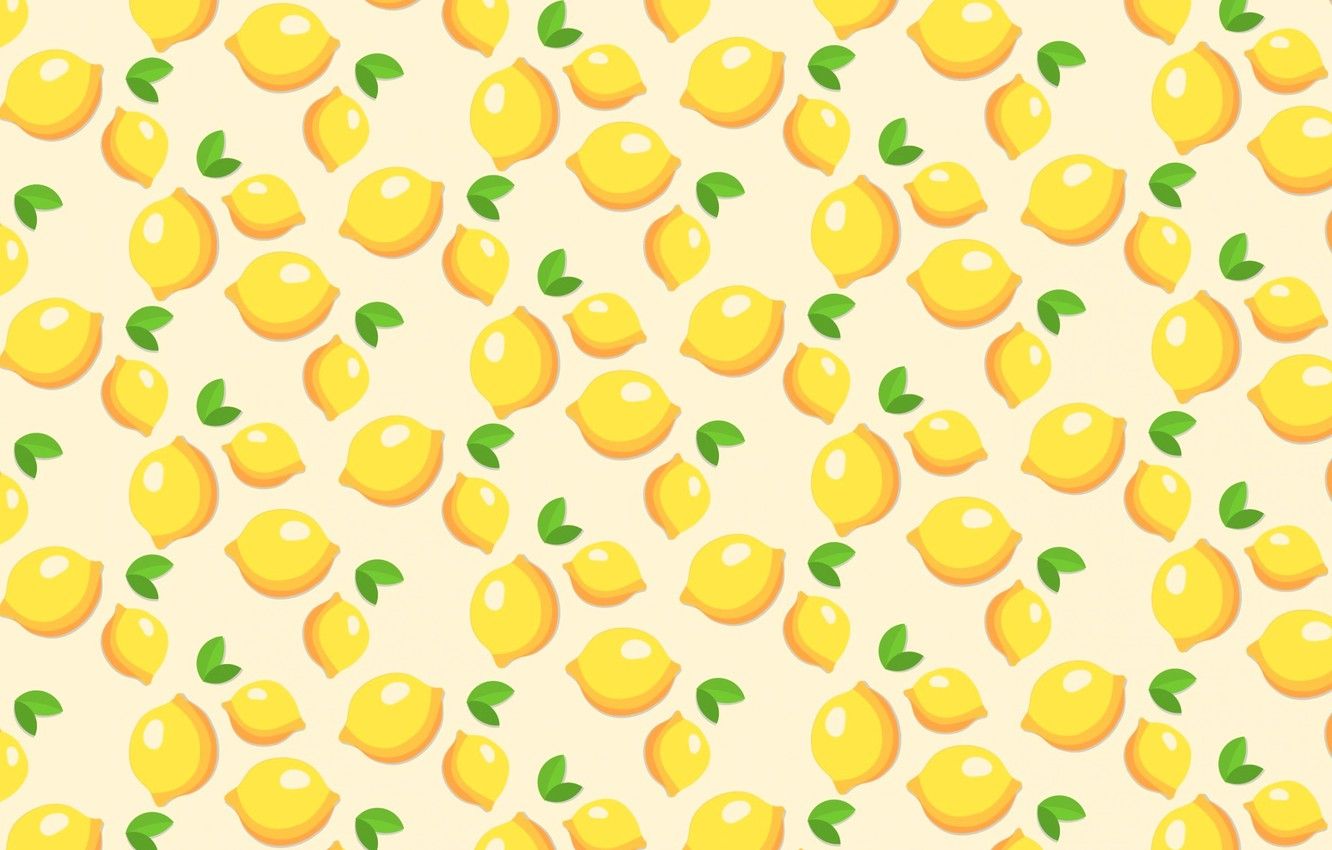 A pattern of lemons on white background - Lemon