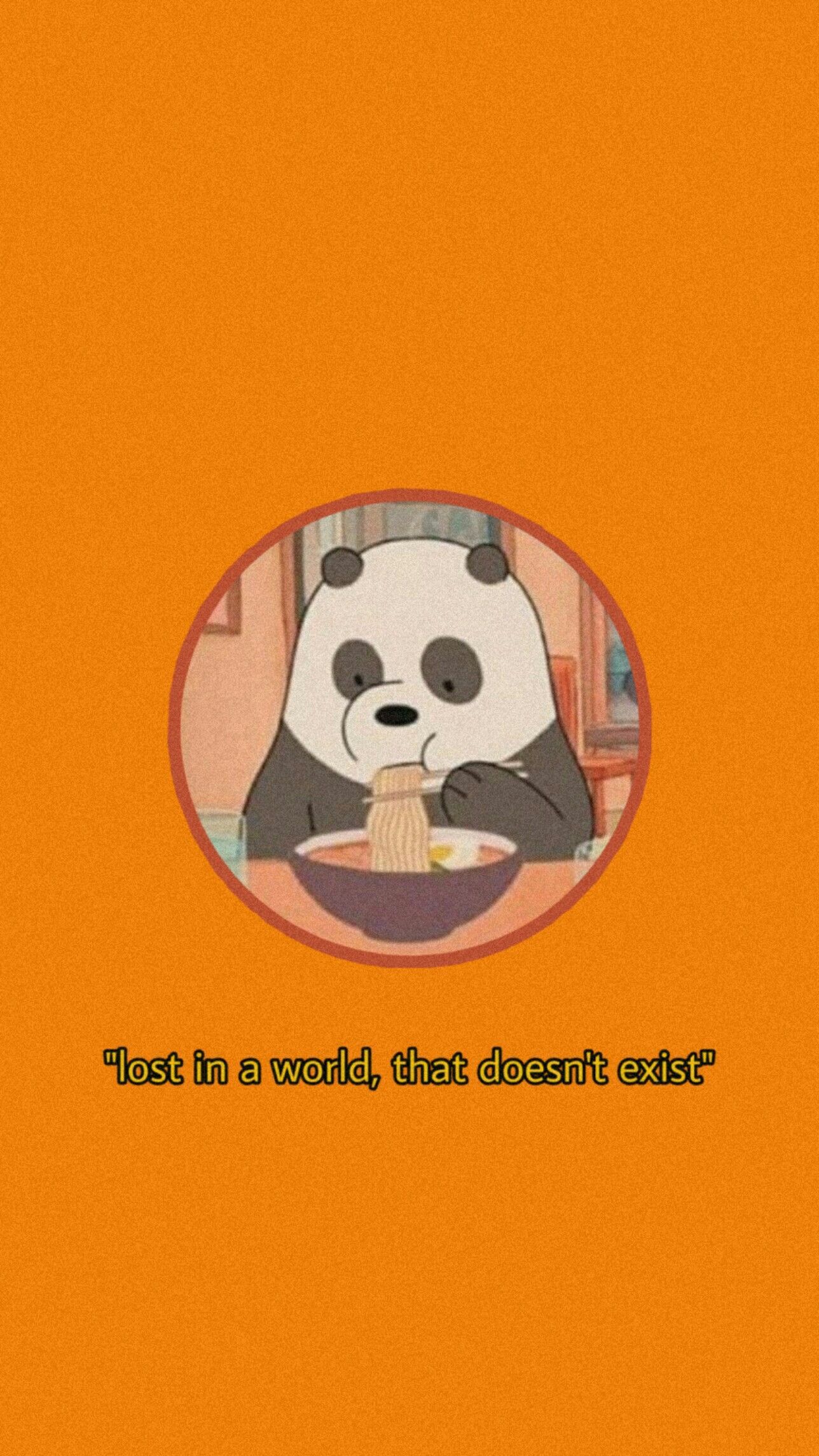 Panda eating noodles with a caption that reads, just in case you were wondering - Panda