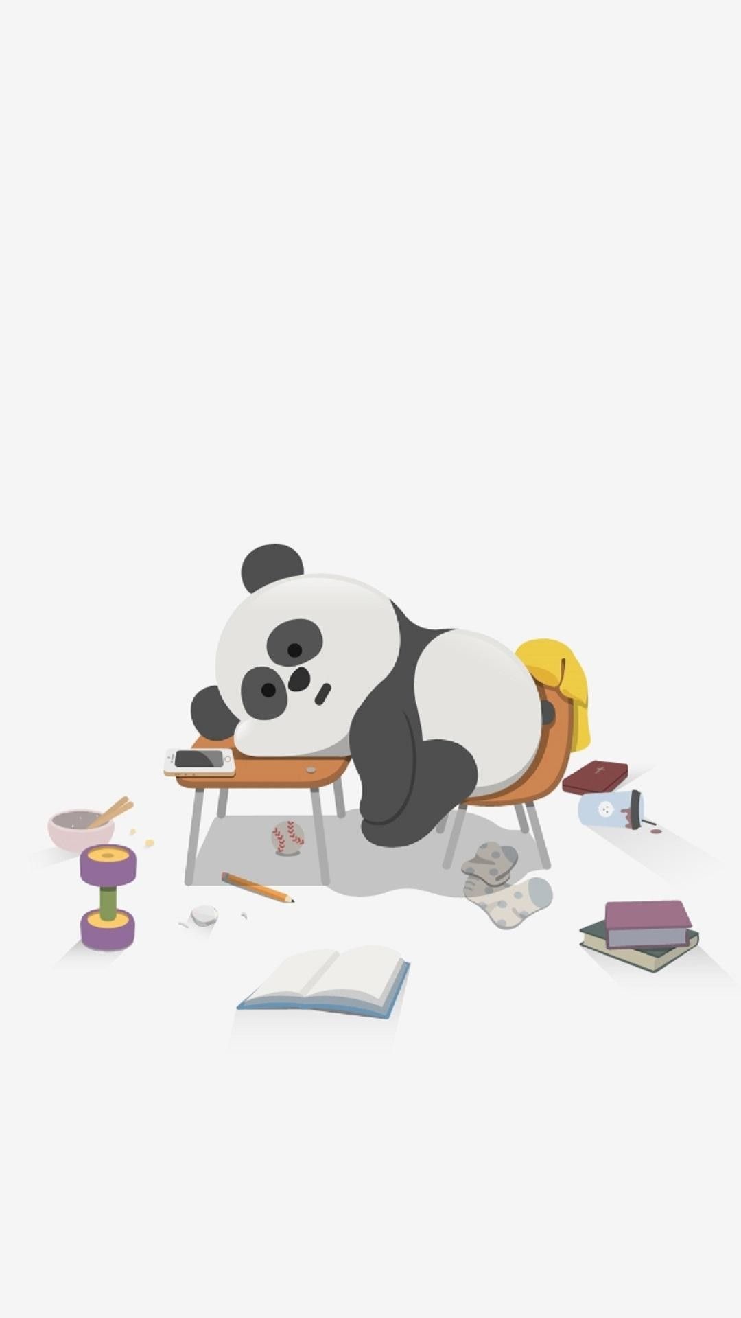 A panda bear is sleeping on the table - Panda