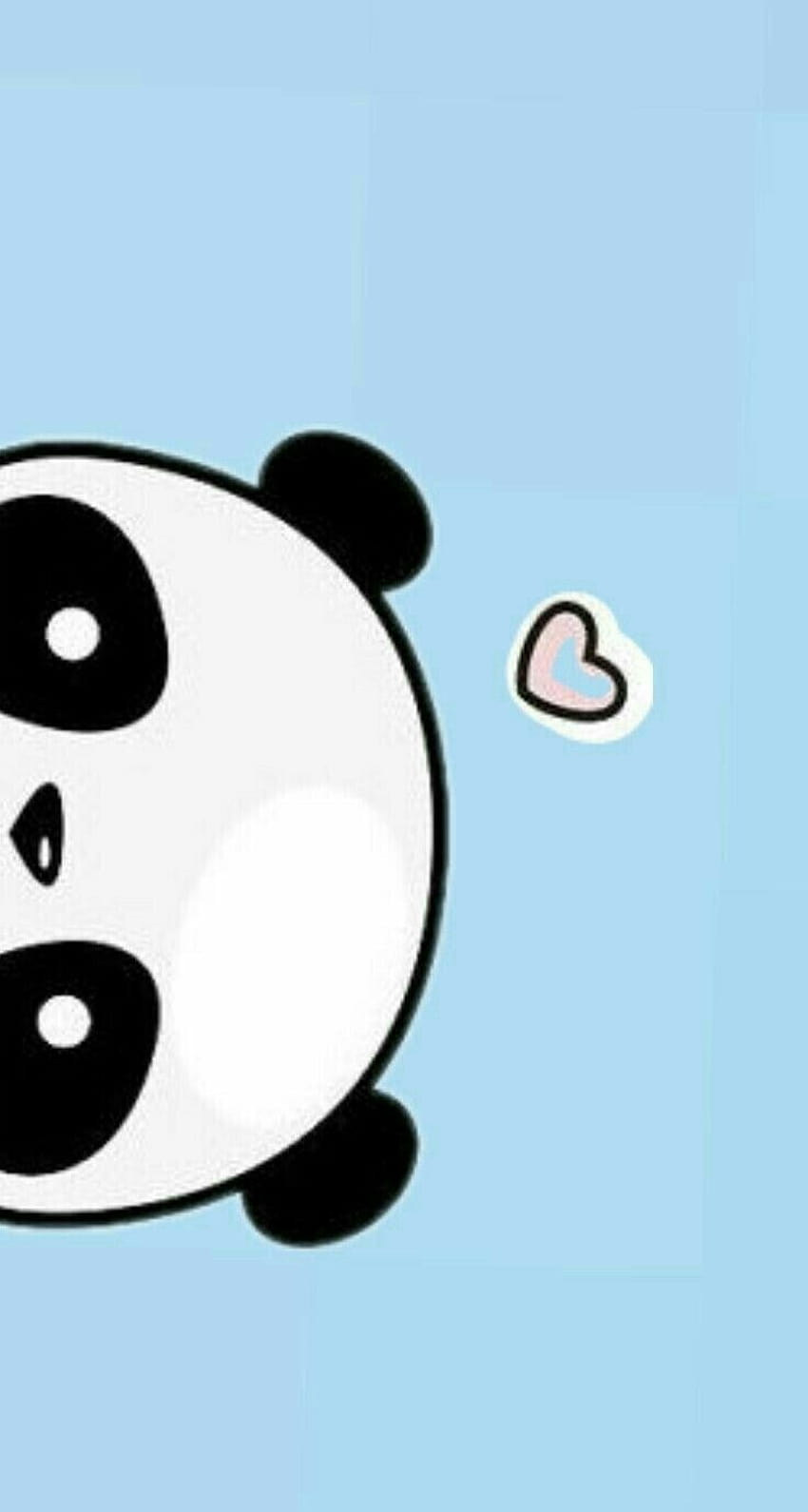 A cute panda bear with heart shaped eyes - Panda