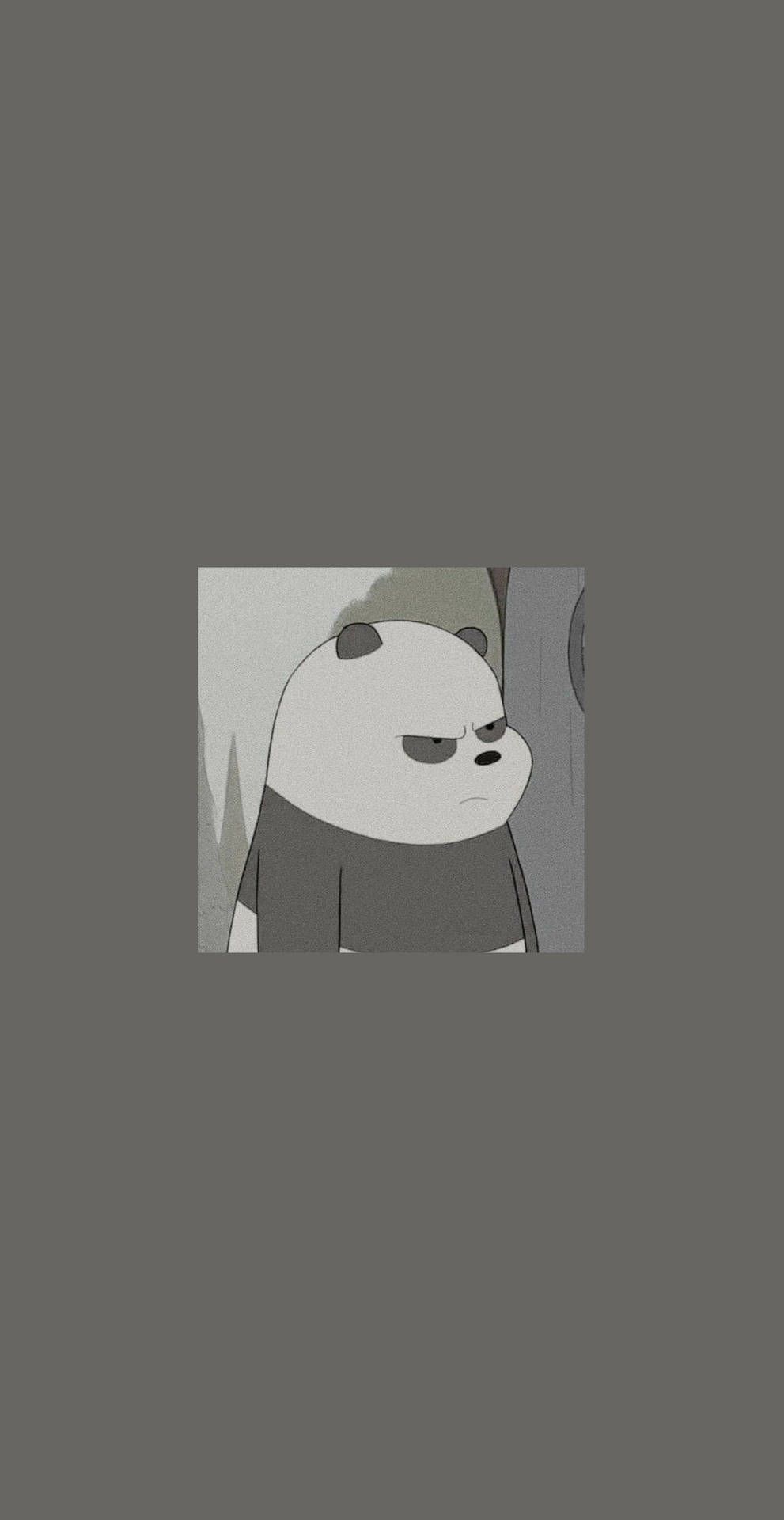 Download Gray Panda We Bare Bears Wallpaper