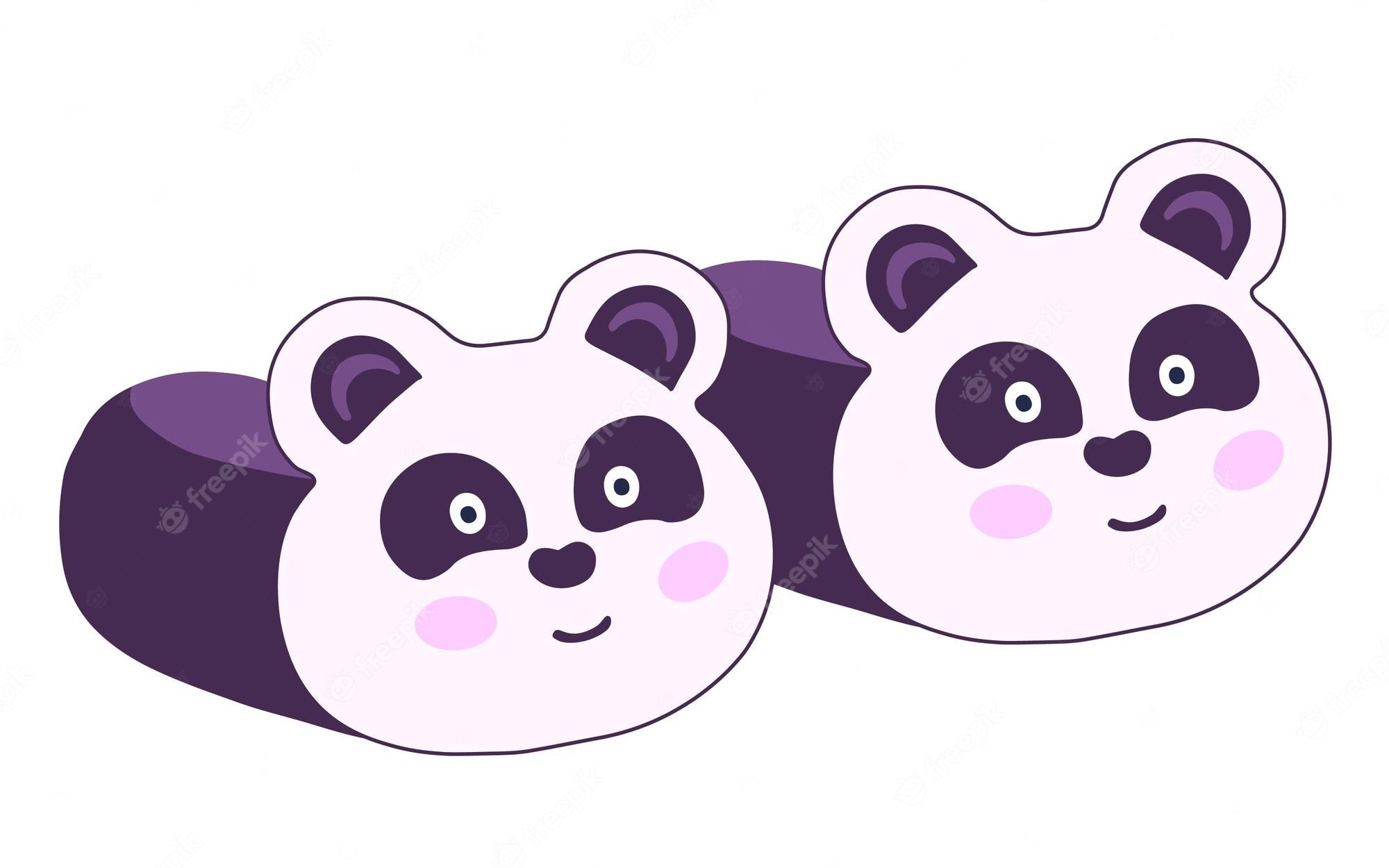 A pair of cute cartoon panda slippers. - Panda
