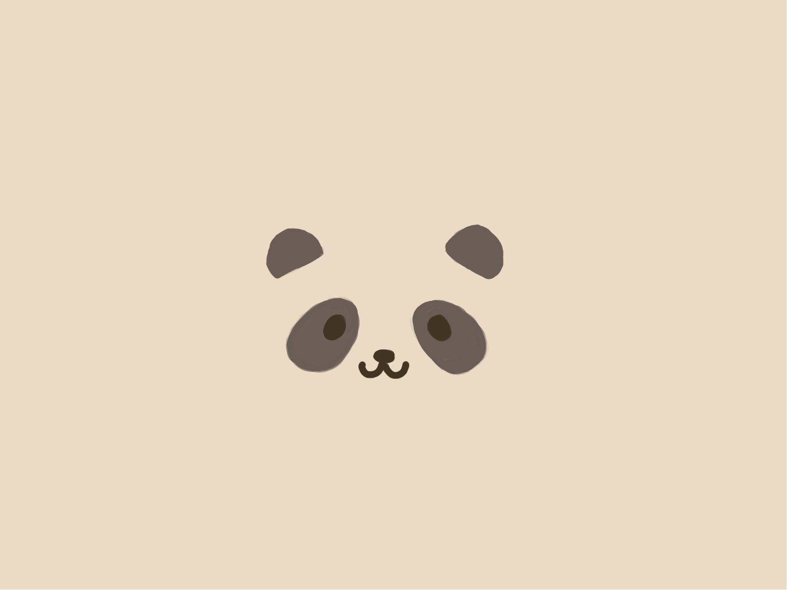 A cute illustration of a panda's face - Panda