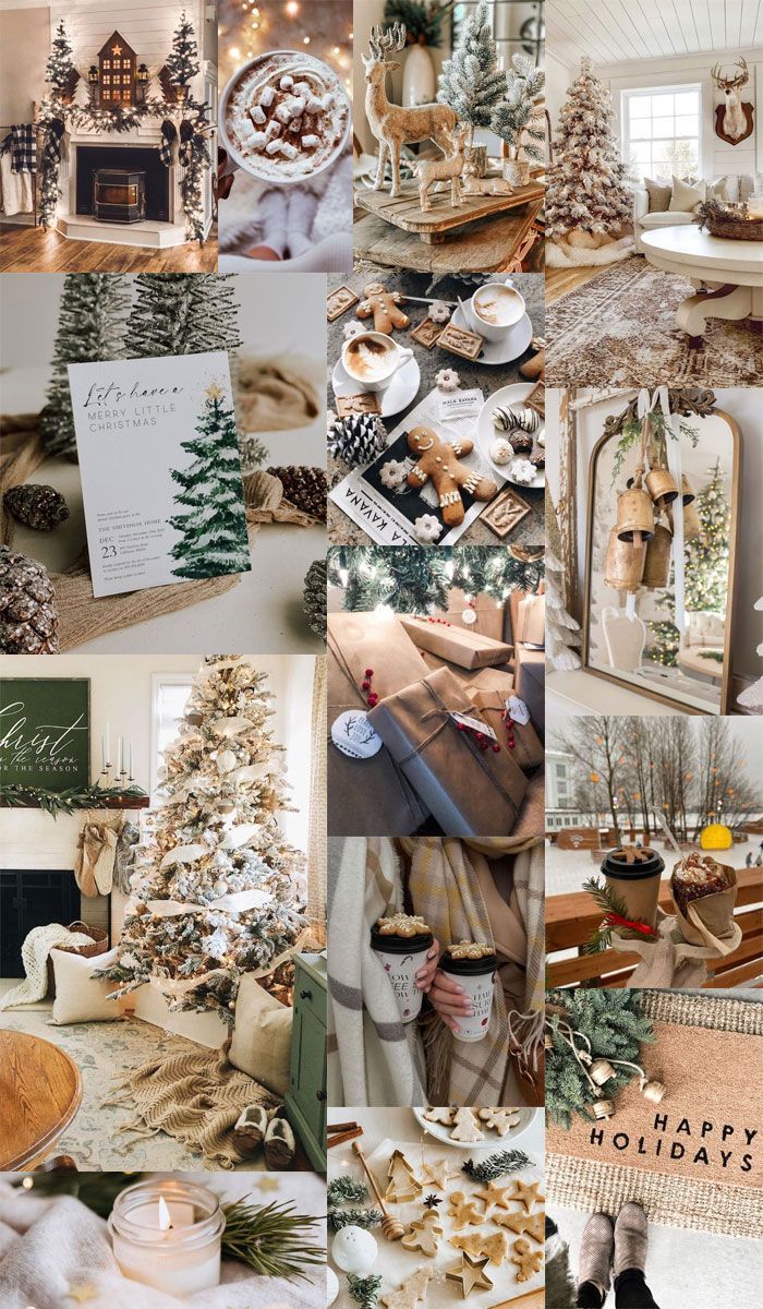 Christmas Collage Aesthetic Ideas : Nordic Aesthetic Collage