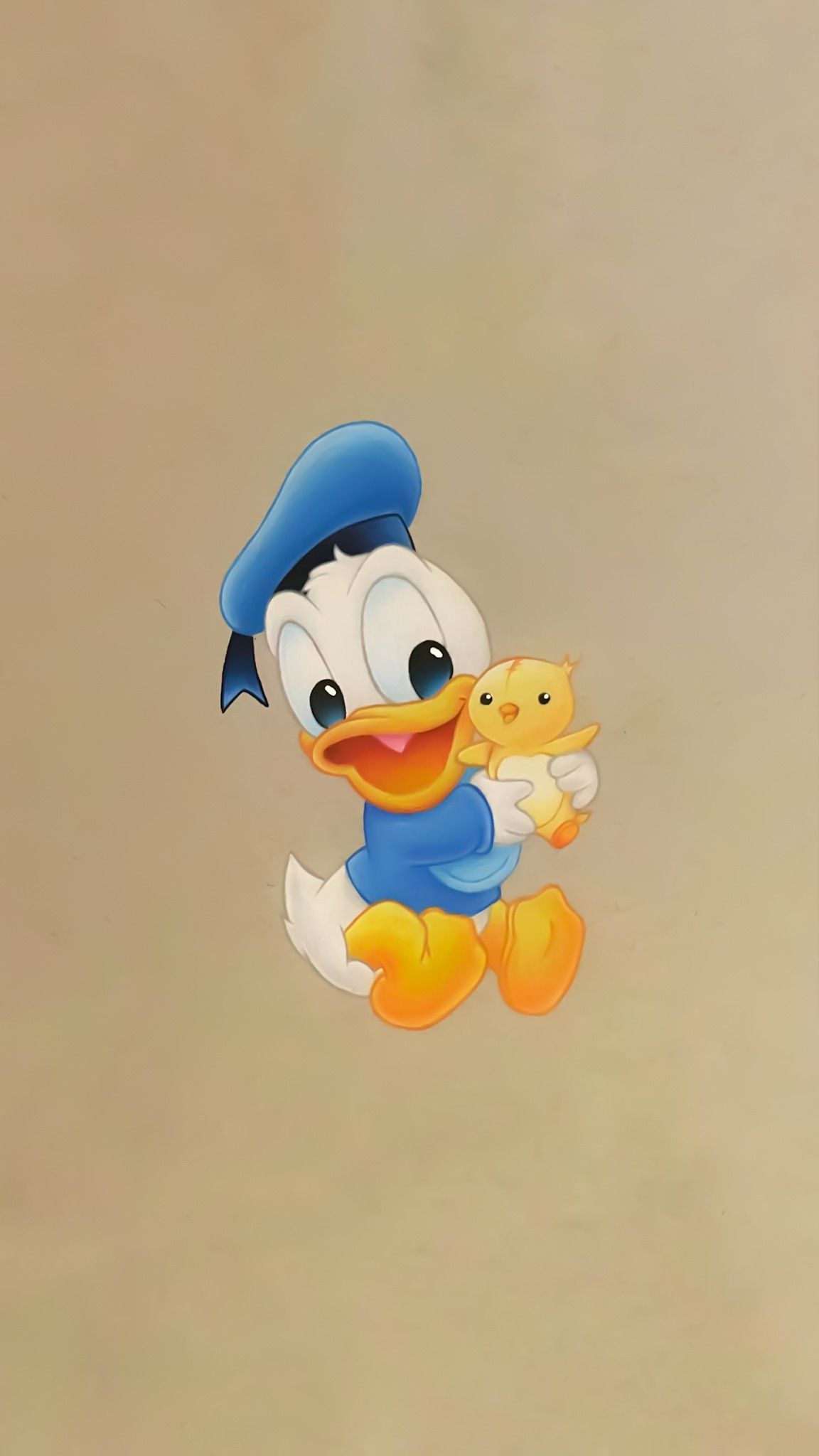 A cartoon duck with blue hat and yellow beak - Duck