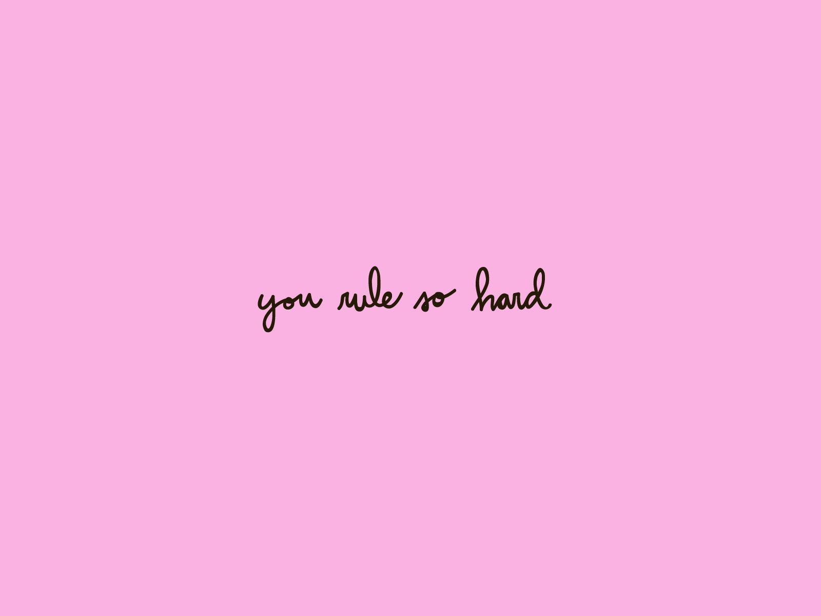 A pink background with the words 