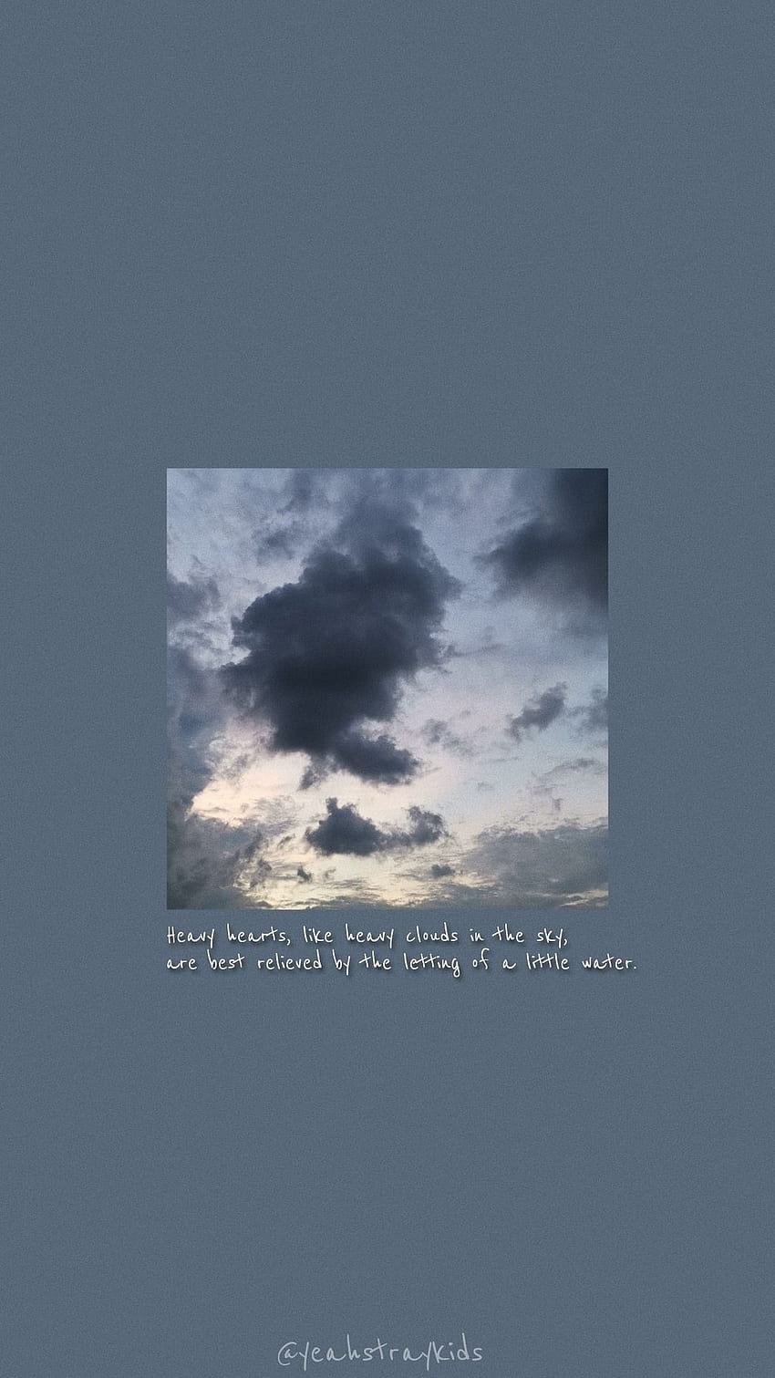 A cloudy sky with the words of an author - School, sky