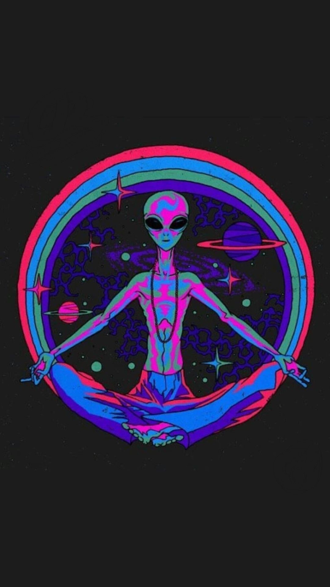 Alien yoga poster by person - Alien