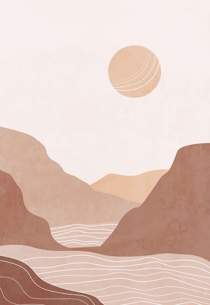 A graphic of a desert landscape with a sun - Western