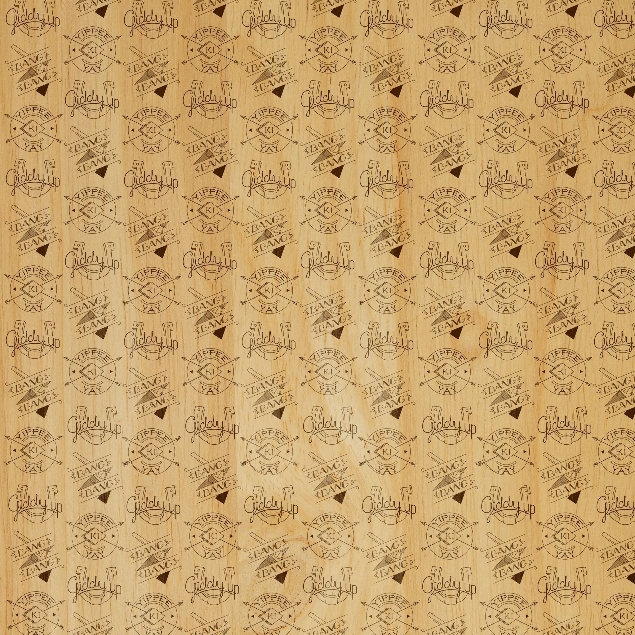 Wood grain background with the word Gildip printed on it - Western