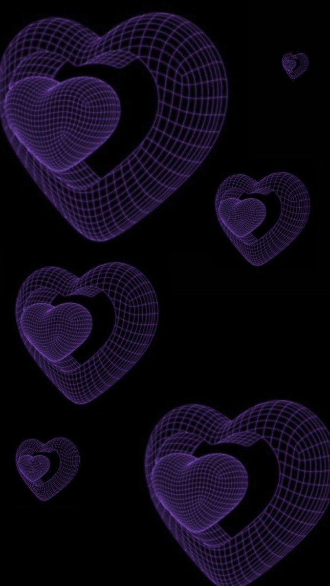 wallpaper purple 3D heart. Wallpaper roxos, Corações roxos, Papel de parede hippie
