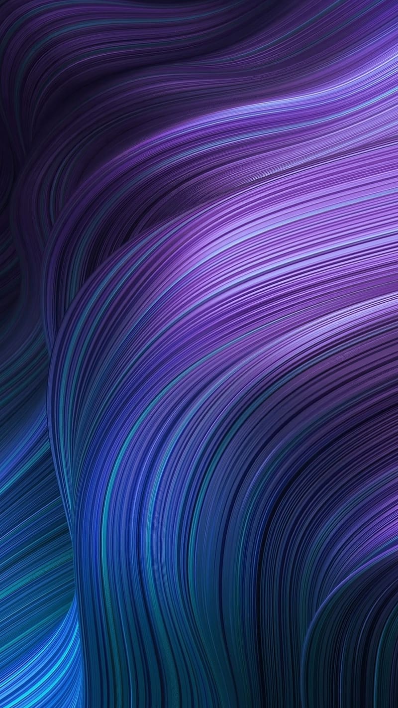 A wave of purple and blue lines - 3D