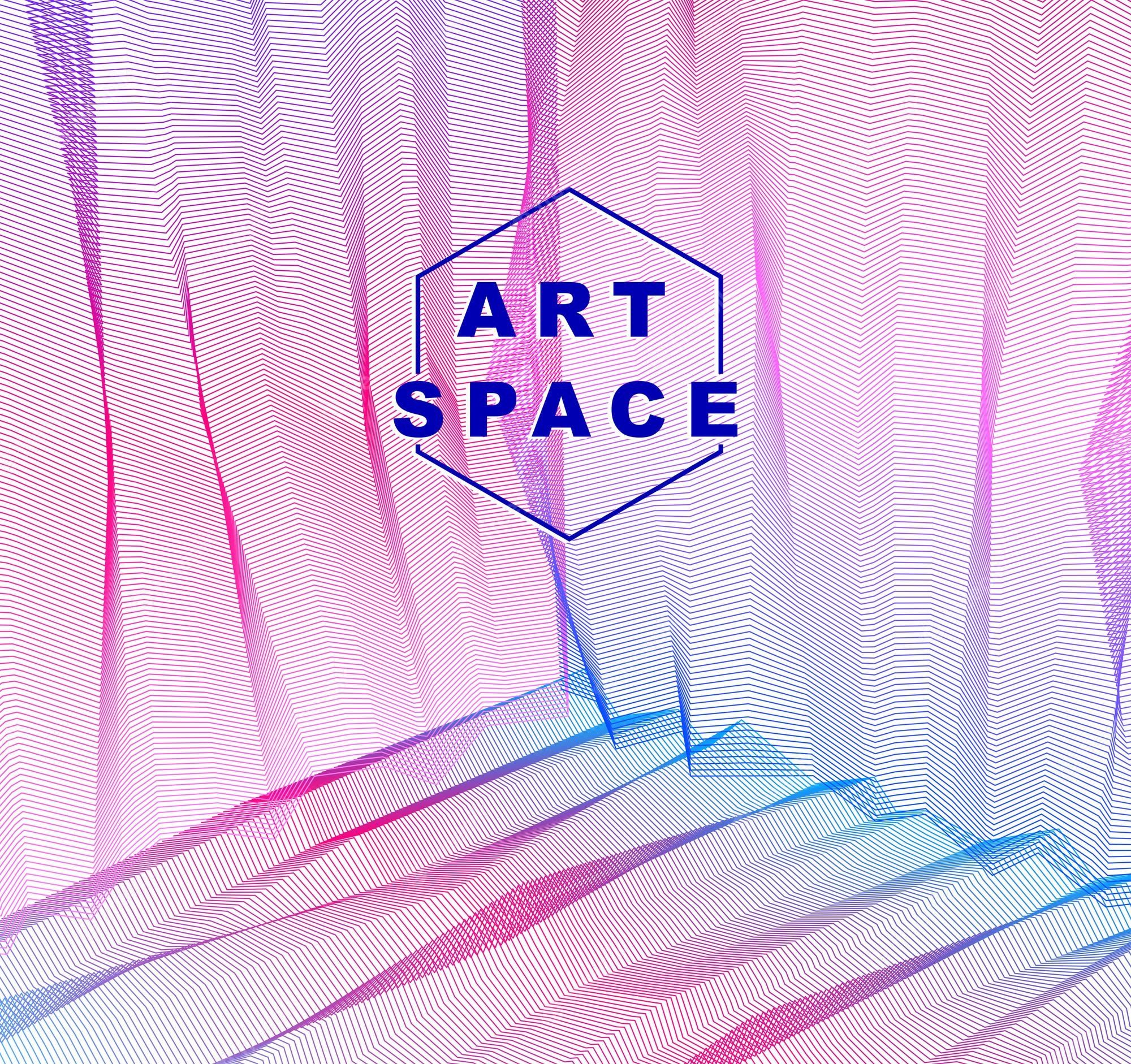 Art space abstract background with neon light - 3D
