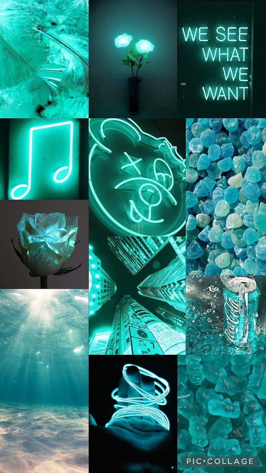 Aesthetic background for phone and desktop. - Cyan, aqua